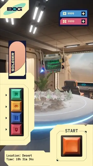 BOG command table screen