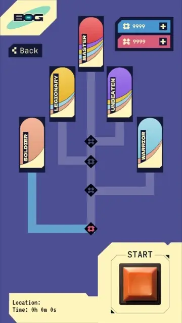 BOG route selection screen